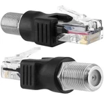 Rf To RJ45 Converter Adapter, 2 Pack Female Ethernet Black. Fixed Price $10.61.