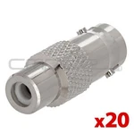 Rca Jack Bnc Adapter Female Connector Dvr Cctv 20PCS. Fixed Price $15.99.