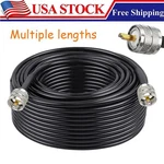 New RG58 Rf Coaxial Cable Uhf PL-259 Male To Plug For Ham Cb Radio 30-100FT. Fixed Price $29.90.