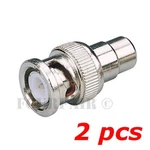 2 Pack Lot Bnc Plug Rca Female Jack Coax Cable Video Adapter Connector. Fixed Price $5.99.