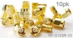 10-PACK Rp-sma To Female Right Angle 90-DEGREE Gold Plated Adapter. Fixed Price $25.95.