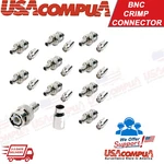 Crimp Bnc Connectors Male RG59 Coaxial Plug Ends For Cctv 10PCS Stainless Steel. Fixed Price $6.49.