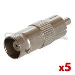 Rca Plug Bnc Jack Adapter Female Connector Cctv Camera 5PCS. Fixed Price $8.49.