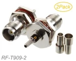 2-PACK Tnc Female Bulkhead Crimp Connectors For RG316/RG174/RG178/LMR100 Coax. Fixed Price $9.95.