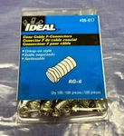 Ideal RG-6 86-017 Coax Cable F-connectors Crimp Style (qty 1PK Of 100). Fixed Price $49.99.