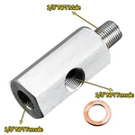 Aluminum Universal 1/8'' Npt Tee Male/female Adapter Turbo Supply Feed Line.. Fixed Price $10.59.