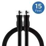 15 Ft. RG6 Dual Shield Coaxial Cable F-type Connectors, Black. Fixed Price $11.02.