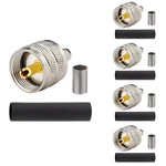 Mookeerf PL259 Male Crimp Connector, Uhf SO239 Coax For RG8X/ Lm. Fixed Price $20.25.