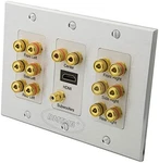 Aluminum Home Theater 7.1 Surround Sound Speaker Box Wall Plate + Hdmi. Fixed Price $89.99.