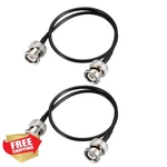 Uxcell Bnc Male To Coax Jumper Cable 50 Ohm 20" RG174 Cctv Dvr Camera 2PCS. Fixed Price $20.00.
