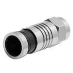 F-type Compression Connector Male Plug For RG6 Quad Shield Coaxial Antenna Cable. Fixed Price $8.39.