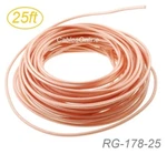 25FT RG178 Bulk 50 Ohm High Temperature Coax Cable, RG-178-25. Fixed Price $14.95.