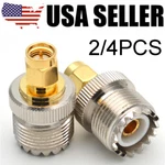 2/4PCS Sma Plug Uhf PL259 SO239 Female Rf Connector Adapter Cable. Fixed Price $8.99.