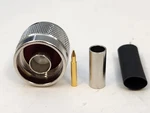 2 (lot) Male Coax Connector Crimp Gold Pin RG-58, With Heat Shrink !. Fixed Price $16.90.