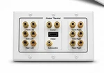 7.1 Surround Home Theater Speaker Wall Plate Banana Binding Post Hdmi Port 3GANG. Fixed Price $25.99.