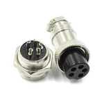 Hxchen Pin Metal Female Panel Connector 16MM GX16-5P Silver. Fixed Price $16.05.