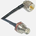 RG58 Silver PL259 Uhf Angle To Bnc Female Bulkhead Coax Rf Cable Lot. Fixed Price $49.99.
