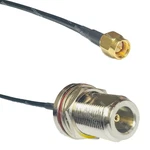 Usa-ca RG174 Sma To N Female Bulkhead Coaxial Rf Pigtail Cable. Fixed Price $30.99.