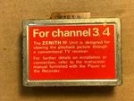 Vintage Zenith Color Unit RFU-534Z Made Japan Guaranteed. Fixed Price $30.00.