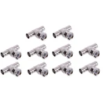 LOT10X Bnc Tee Plug 2X Female Jack Coaxial Cable Adapter Connector. Fixed Price $14.99.