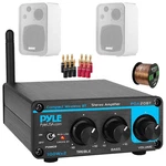 Pyle PDA20BT 2-CHANNEL Desktop Mini Receiver, 2X 4" 30W Speakers, Banana Plugs. Fixed Price $137.99.