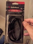 Radioshack 2FT Coax Cable RG-6/U New Sealed. Fixed Price $6.00.