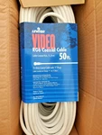 Leviton C5858-50 RG6 Coaxial Cable, Nickel Plated, 50-FEET, White. Fixed Price $25.00.