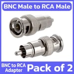 2 Pack Bnc Male To Rca Adapter Coaxial Cable Converter Cctv Camera Dvr. Fixed Price $8.39.