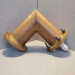 Dielectric 3-1/8"X6" 90DEG Flanged Rigid Coax Elbow Model: R0019785501. Fixed Price $500.00.