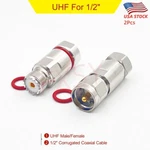 2PCS Uhf PL259 Female SO239 Connector For 1/2" Corrugated Coaxial LDF4-50A. Fixed Price $13.04.