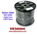 Belden 1694A - 1000' Hd/sdi 18AWG RG6 Digital Coaxial Cable Black. Fixed Price $679.00.