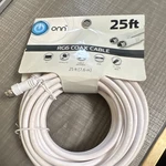 Onn RG6 Coax Cable 25 (7.6 M) Type Jack White ONA16AV017. Fixed Price $18.45.