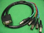 3' HD15 Bnc Female Breakout Assy Wire Cable Connector Btx YV-EZVGA3. Fixed Price $26.95.