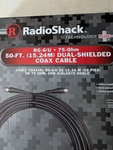 Radioshack 50-FT RG-6/U Dual-shielded Coax Cable #15-1548. Fixed Price $11.99.