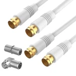 2 Pack RG6 Coaxial Cable 7FT, Tv Cord Extender, Gold Plated Connec.... Fixed Price $13.04.