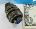 Amphenol Military Style Aluminum Female Plug Circular Connector 2-PIN Solder Cup. Fixed Price $9.99.