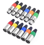 3 Pin Xlr Connectors Female 6 Pair Colored Solder Mic Dmx Plugs. Fixed Price $36.99.