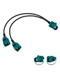 Pobady Fakra Z To Dual Female Splitter Coax Cable 30CM, Gold. Fixed Price $12.50.