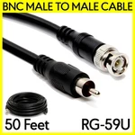 50 Feet Bnc Plug To Rca Cable RG59U Cctv Camera Coax Cord 75OHM Dvr Adapter. Fixed Price $18.49.