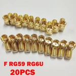 20X 90DEGREE Right Angle Gold Plated F RG59 RG6U Coaxial Connector Adapters. Fixed Price $13.28.