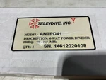 Telewave ANTPD41, Freq. 90-210 Mhz Four-way Power Divider .500. Fixed Price $157.49.