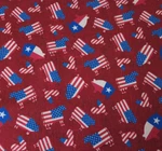 American Farm Bty P&b Textiles Blue Red Beige Animals Cow Pig Chicken Flag. Fixed Price $6.99.