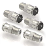 Vce Coaxial Cable Quick Connector, Push Male 5-PACK, Nickel-plated. Fixed Price $8.97.