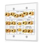 Surround Sound Subwoofer And Speaker Wall Plate Home Theater Hdmi Banana Plug. Fixed Price $37.99.