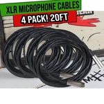 Fat Toad Xlr Microphone Cables 20FT 4 Pack - Dj Pro Audio Studio Cord Wire. Fixed Price $32.00.
