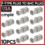 Bnc F-type Adapter Plug Connector Coaxial Converter 10 Pcs. Fixed Price $14.49.