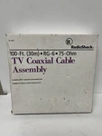 Radioshack 15-1527 100FT Tv Coaxial Cable Assembly, 75 Ohm, Connectors New. Fixed Price $12.95.