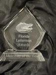 University Florida Letterman Awards Male Player Of The Year Gators Athletes Uf. Fixed Price $120.00.