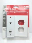 Rca Way Duplex Coax Tv/cable/phone/satellite & Outlet Wall Plate - VH63R. Fixed Price $7.99.