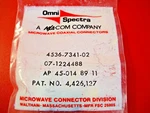 Omni Spectra 4536-7341-02 Connector Coaxial Rf Straight Gold Plate Nib New. Fixed Price $35.00.